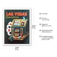 thumbnail image 2 of Las Vegas Nevada - United Air Lines - Slot Machine - Vintage Airline Travel Poster c.1972 - Fine Art Matte Paper Print (Unframed) 24x32in, 2 of 4