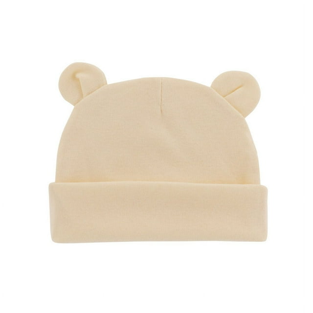 Gorro de bebé para niños y niñas, gorro de bebé para bebés recién nacidos, gorro pequeño con orejas de bebé, doble capa, cálido, de 0 a 1 años