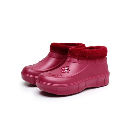 

Harsuny Unisex Waterproof Boot Lightweight Rain Boots Slip Resistant Garden Shoes Working Comfort Casual Rainboot Outdoor Women s Red 6