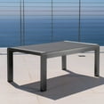 thumbnail image 3 of GDF Studio Crested Bay Outdoor Aluminum Coffee Table with Glass Top, Gray, 3 of 9