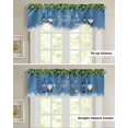 thumbnail image 5 of Fsddascl Blue Teal Gnomes Christmas Tie Up Valance Curtains for Windows, Kitchen Curtains Window Treatments, Xmas Balls Snowflake Short Window Shades Valances for Bedroom Bathroom Cafe 60"x18", 5 of 7