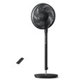 thumbnail image 2 of Pedestal Fan, 16" Adjustable Oscillating DC Fan with Remote, 9-Speed, 3-Modes, Less Noise Cooling Fan, Back to School Gift, Black, 2 of 8