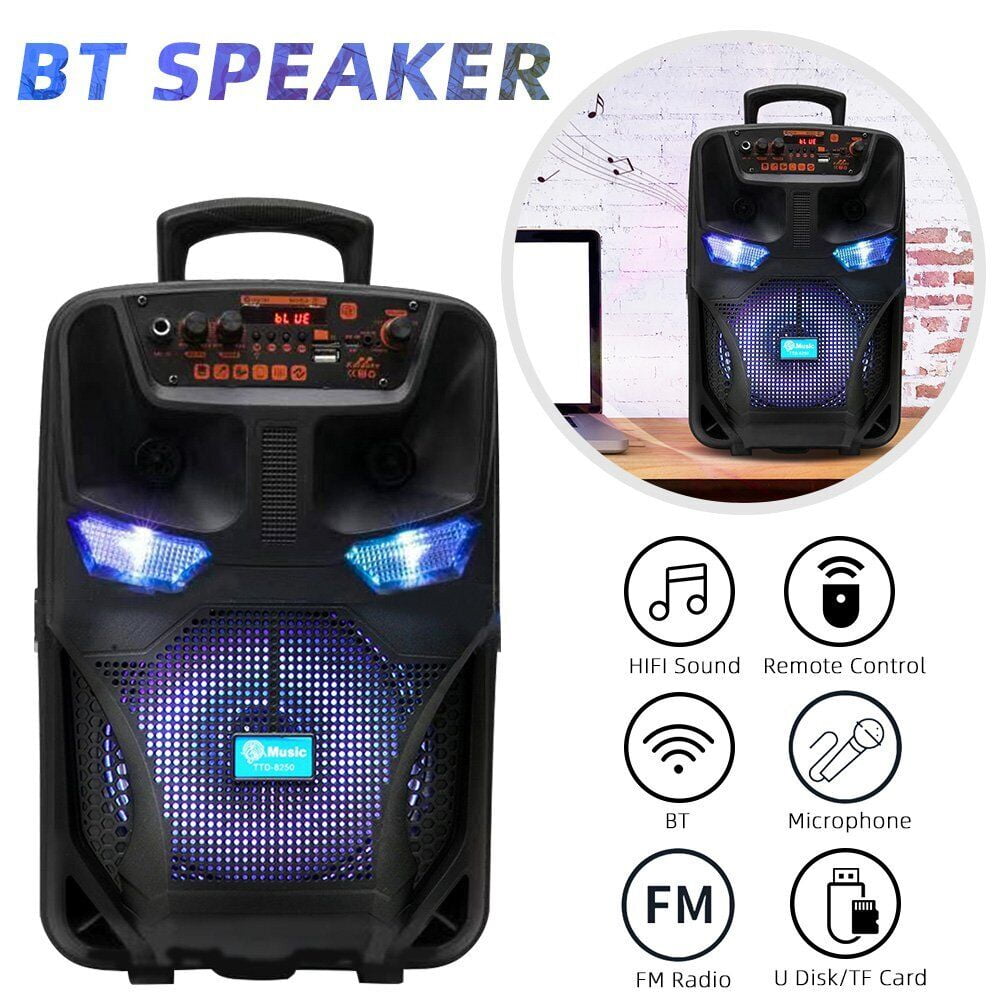 Vtin Portable Bluetooth Speaker Waterproof USB Rechargeable, Wireless Portable Party Bluetooth Speaker Subwoofer with Microphone & Remote