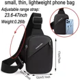 thumbnail image 4 of AIGIA Small Crossbody Sling Bag for Men Women, Mini Shoulder Messenger Bag Casual Phone Chest Bag for Travel Walking, 4 of 8