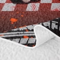 thumbnail image 5 of Castle Fairy Graffiti Fire Truck Quilt King for Boys,Flame Splash Print King Coverlet Set for Bedroom,Red Black, 5 of 7