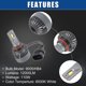 thumbnail image 3 of Ofertas únicas 1 par 9006/HB4 Bombilla LED para faros delanteros 110W 12000LM 6500K Bombilla LED de color blanco Impermeable Azul, 3 of 7