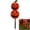Double balls, variant on Halloween Pumpkin Topiary Stake Plastic Jack O Lantern Garden Stake Unlit Smiling Face Lawn Ornament for Outdoor Halloween Yard Display