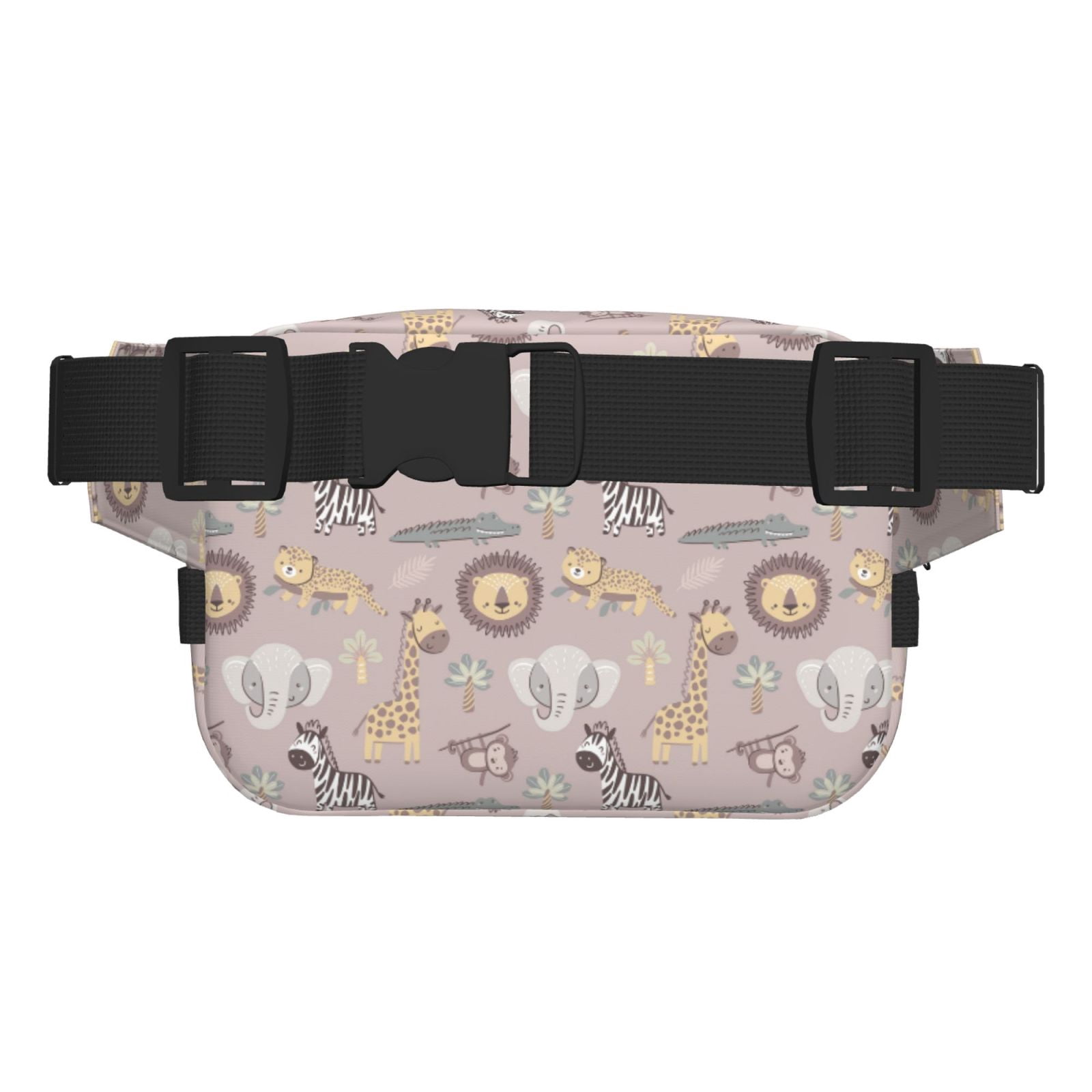 Hirioo Safari Animals for Double Layer Waist Bag Adjustable Fanny Pack For Travel Running Hiking