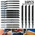 thumbnail image 3 of Pluokvzr 16PCS T-Shank Jigsaw Blade Set Clean Fast Cut Down Cut Blades Wood Metal Cutting Power Tool HCS/HSS with Plastic Box for Wood, Plastic and Metal Cutting Compatible, 3 of 11