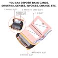 thumbnail image 4 of Leather Credit Card Holder Wallet for Women Large Capacity Bifold Zipper Card Case Organizer, 4 of 5