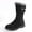 Black, variant on Women's Snow Boots Suede Mid Calf Boots with Side Zipper Faux Lined Water Resistant Winter Boots