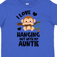thumbnail image 4 of Inktastic Monkey I Love Hanging out with My Auntie Boys or Girls Toddler T-Shirt, 4 of 5