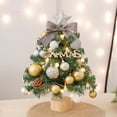 thumbnail image 2 of Pisexur Christmas Decorations 17.7 Inch Mini Christmas Tree With LightsSmall Tabletop Flocked Christmas Tree With 20 LED Lights And Wooden Base Xmas Decorations For Holiday Party Home, 2 of 8