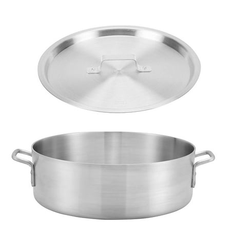 Mirrored Lid - 8 Qt Aluminum Brazier Pot & Lid Mirror Finish