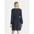 thumbnail image 3 of Time and Tru Women's Wrap Mini Dress, Sizes XS-XXXL, 3 of 5