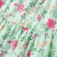 thumbnail image 5 of PatPat Girls Dress Square Neck Flutter Sleeve Dress All Over Floral Print Casual Kids Summer Dress 5-12Y, 5 of 8
