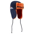 thumbnail image 3 of Men's New Era Navy Denver Broncos Helmet Head Trapper Knit Hat, 3 of 4