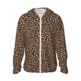 thumbnail image 1 of Fotbe Brown Leopard Chaqueta con Protección Solar UPF 50+ para Hombre y Mujer, Camisa con Capucha y Bolsillos-X-Large, 1 of 7