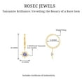 thumbnail image 5 of Rosec Jewels Natural Tanzanite Hoop Drop Earrings - AAA Quality - Sunburst Earrings for Women - Ready to Gift with Jewelry Box, 18K Yellow Gold, 5 of 6