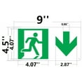 thumbnail image 2 of RUNNING MAN DOWN ARROW SIGN -Adhesive Sign (Photoluminescent ,High Intensity, Adhesive Sign 4.5X9 ), 2 of 2