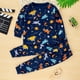 thumbnail image 2 of Odeerbi 1-8 Años Niños Niñas Algodón Pijamas Manga Larga Tops Pantalones Conjunto Suave Impresión Dinosaurio Sleepwear Loose Two-Piece Pajama Sets, 2 of 3