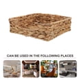 thumbnail image 2 of Canasta de almacenamiento para el hogar natural Tapa tejida Sirviendo Cesta Cesta decorativa de canasta de tejido, 2 of 5
