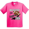 thumbnail image 3 of Inktastic Big Sister and Biggest Fan Football Player Youth T-Shirt, 3 of 5
