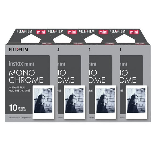 40 Prints Fujifilm instax mini B&W Monochrome Instant Film for Fuji 9 8 70 90