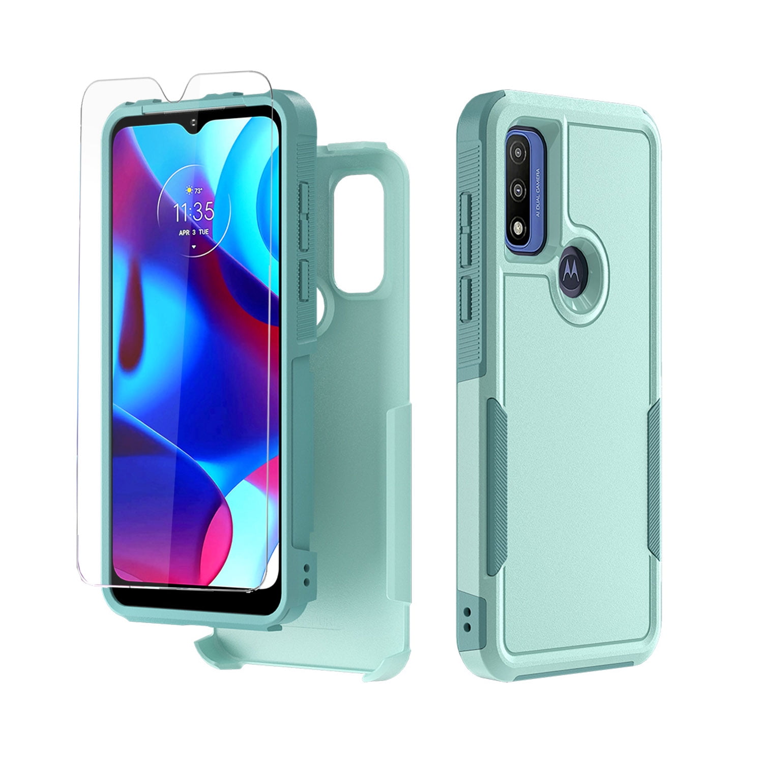 Xhy Moto G Pure Case With Screen Protector Military Grade Full Body