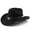 Black, variant on Western Western Cowboy Hat Curved Brim for Outdoor Adventure Travel Riding Country Style with Construction and Classic