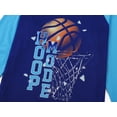 thumbnail image 3 of Topgal Boys Basketball Pajamas Trendy Sky Blue Raglan Long Sleeve Pants Hoop Mode Big Kid 2PC Loungewear Pjs Size 16, 3 of 7