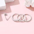 thumbnail image 2 of xianyou-Safety Pin Silver& Gold Stackable Rings for Women Non Tarnish 14k Gold Plated Statement Ring Set Cubic Zirconia Wedding Rings Thumb Ring Stack Pack Unique Jewelry Gift Women, 2 of 4