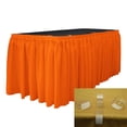 thumbnail image 1 of LA Linen LA Linen Polyester Poplin Table Skirt 14 -Foot by 29-Inch Long with 10 L-Clips, Orange, 1 of 3