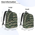 thumbnail image 2 of Rateoe Jungle Green Camo USA Flag Pattern Durable Canvas Backpack for Men & Women – Stylish & Lightweight – Adjustable Straps, Multiple Pockets – Fits 15-17 Inch LaptopsMedium, 2 of 5