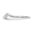 thumbnail image 3 of 14K White Gold Ring Band Wedding Only Polished Contour, 3 of 8