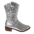 thumbnail image 2 of Kensie Girl Metallic Cowgirl Boots.(Little Kids Big Kids)Silver Metallic, Size: 2, 2 of 7