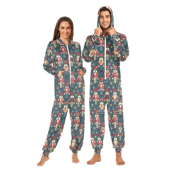 joogoo Nutcrackers Unisex Adults Onesies Pajamas Jumpsuits L
