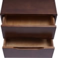 thumbnail image 6 of FETCOI Mid Century Wood Nightstand, Walnut Finish Bedroom Storage Drawer and Shelf with 2 Large Storage Drawers, Rustic Square Bedside End Table Side Table (Walunt), 6 of 7