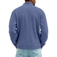 thumbnail image 3 of Men's Casual Style Quarter-Zip Collar Hoodie - Royal Blue, Size S, 3 of 6