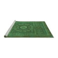 thumbnail image 2 of Ahgly Company Machine Washable Indoor Rectangle Abstract Turquoise Blue Modern Area Rugs, 3' x 5', 2 of 4