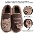 thumbnail image 3 of Knivor Cat Cartoon Bootie House Slippers for Women Cute Animal Fuzzy Fleece Lined Slip On Non Slip Thick Sole Indoor Outdoor Winter Couple Slippers, 3 of 8