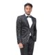 thumbnail image 3 of Mens Luxury Paisley Suit Jacket Gold Shiny Slim Fit Button Down Blazer, 3 of 4