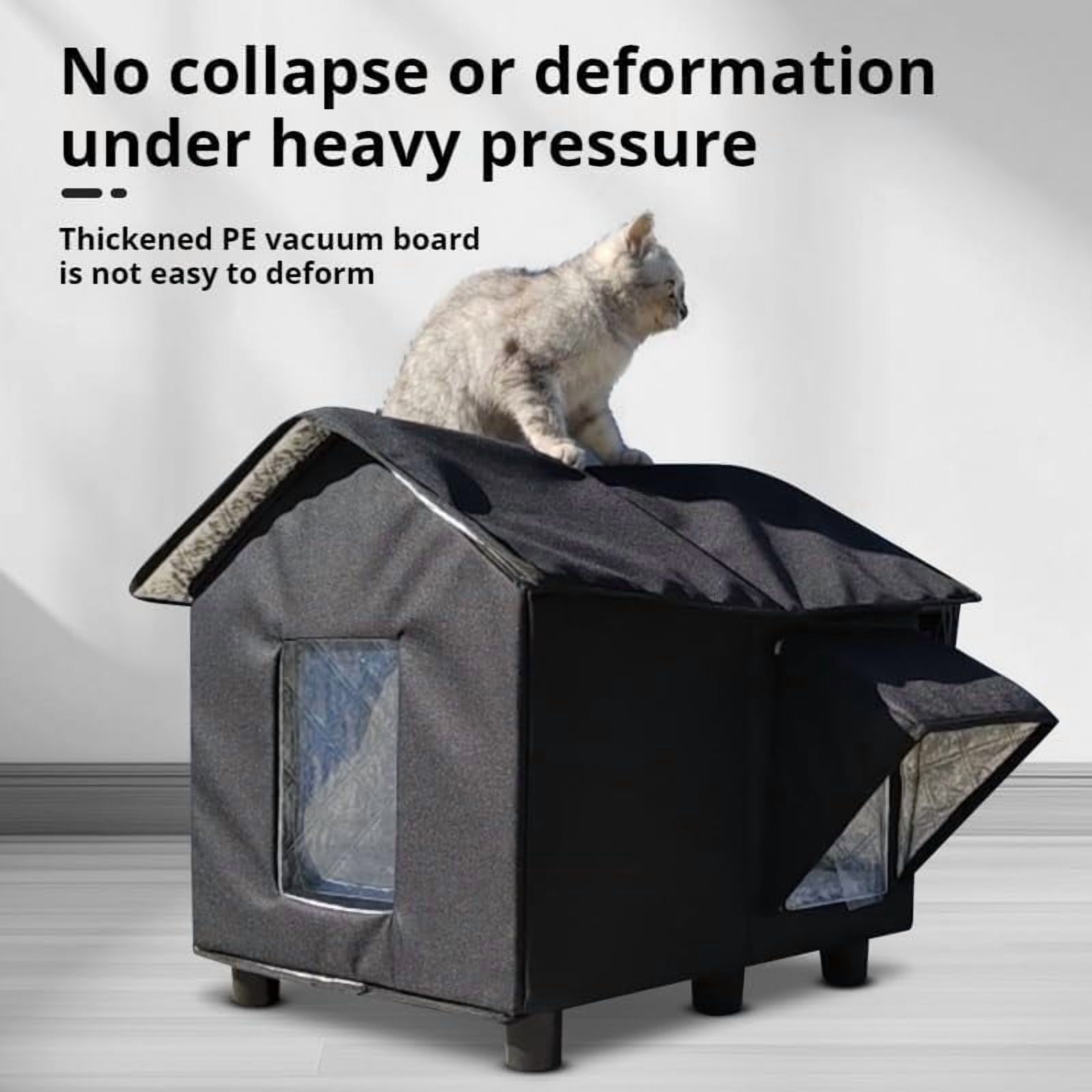 Colourtree Cat House Weatherproof Outdoor with Base,Oxford Fabric Insulated Design–Cat Shelter for Indoor/Outdoor Use, Perfect for Cats Small Dogs,Easy to Assemble