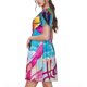thumbnail image 2 of Easygdp Tropical Flamingo Summer para Vestido Transpirable de Mujer, Vestido Suelto de Manga Corta con Pliegues y Bolsillos para el Verano, 2 of 6
