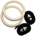 thumbnail image 1 of Fitness Wooden Gymnastics Rings with straps Fitness ring, Home Gym Equipment,, 1 of 4