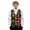 Buffalo Grid, variant on Mushroom Men's Suit Vest Waistcoat Dragonfly Casual Slim Fit Suit Vest Business Formal Dress Waistcoat Vests for Suit or Tuxedo, Size 3XL