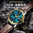 thumbnail image 5 of Men's quartz watch with PU leather strap, new luminous wristwatch with calendar for male students, 5 of 9