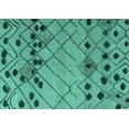 thumbnail image 1 of Ahgly Company Machine Washable Indoor Rectangle Abstract Turquoise Blue Modern Area Rugs, 6' x 9', 1 of 4