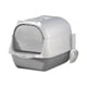 thumbnail image 1 of Caja de arena para gatos con capucha, inodoro para gatos completamente cerrado, cacerola portátil con cuchara, caja de arena duradera antisalpicaduras , GRIS, 1 of 10