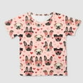 thumbnail image 4 of Godom Girls Tops Short Sleeve Crewneck Cute Casual Tops Kids Tee Tops Girl Clothes, 4 of 5